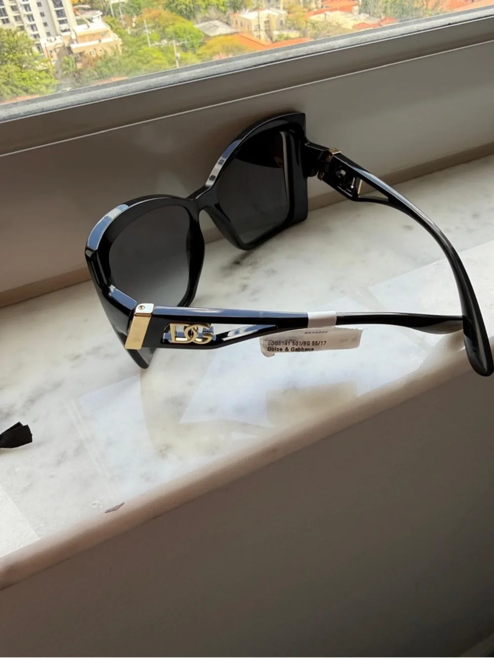 Dolce & Gabbana Oversized Black Square Women's Sunglasses